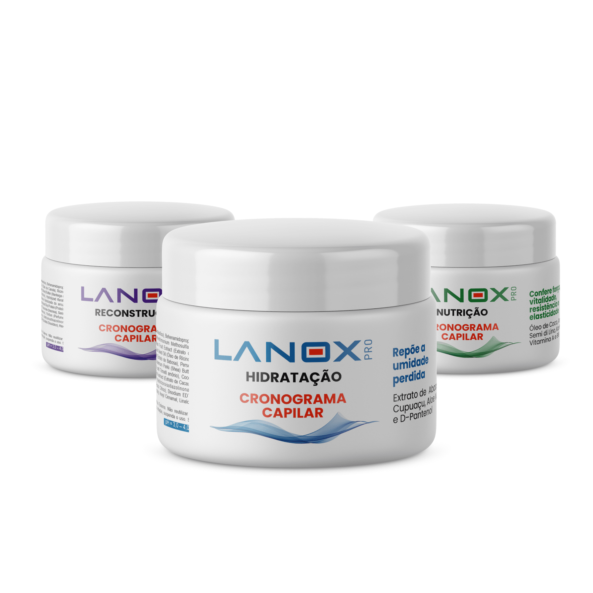 Linha Completa Cronograma Capilar - Cronograma Capilar Lancare - Lanox